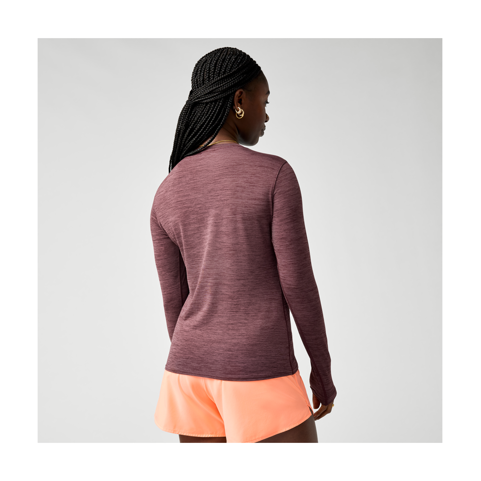 Brooks Women's Luxe Long Sleeve Heather Cocoa