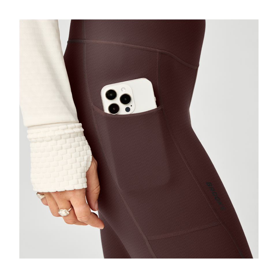 Brooks Women's Momentum Thermal Tight Cocoa