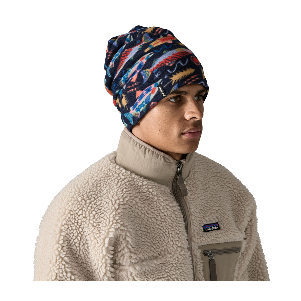 Patagonia Micro D Fleece Beanie Salmon Energy: New Navy