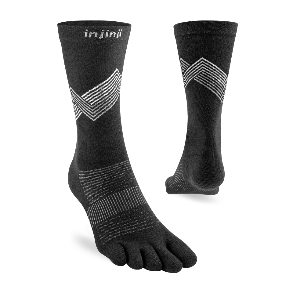 Injinji Run Lightweight Crew Black