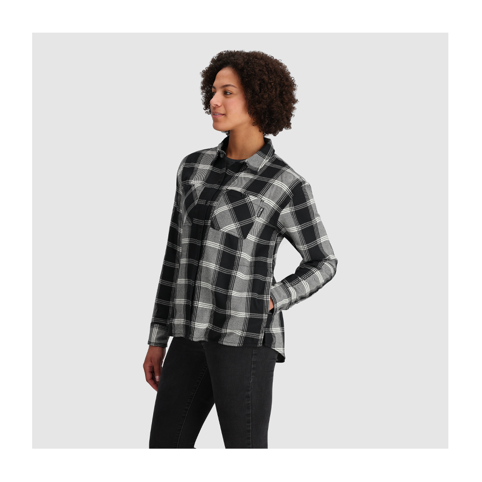 Outdoor Research Women's Feedback Flannel Black Plaid