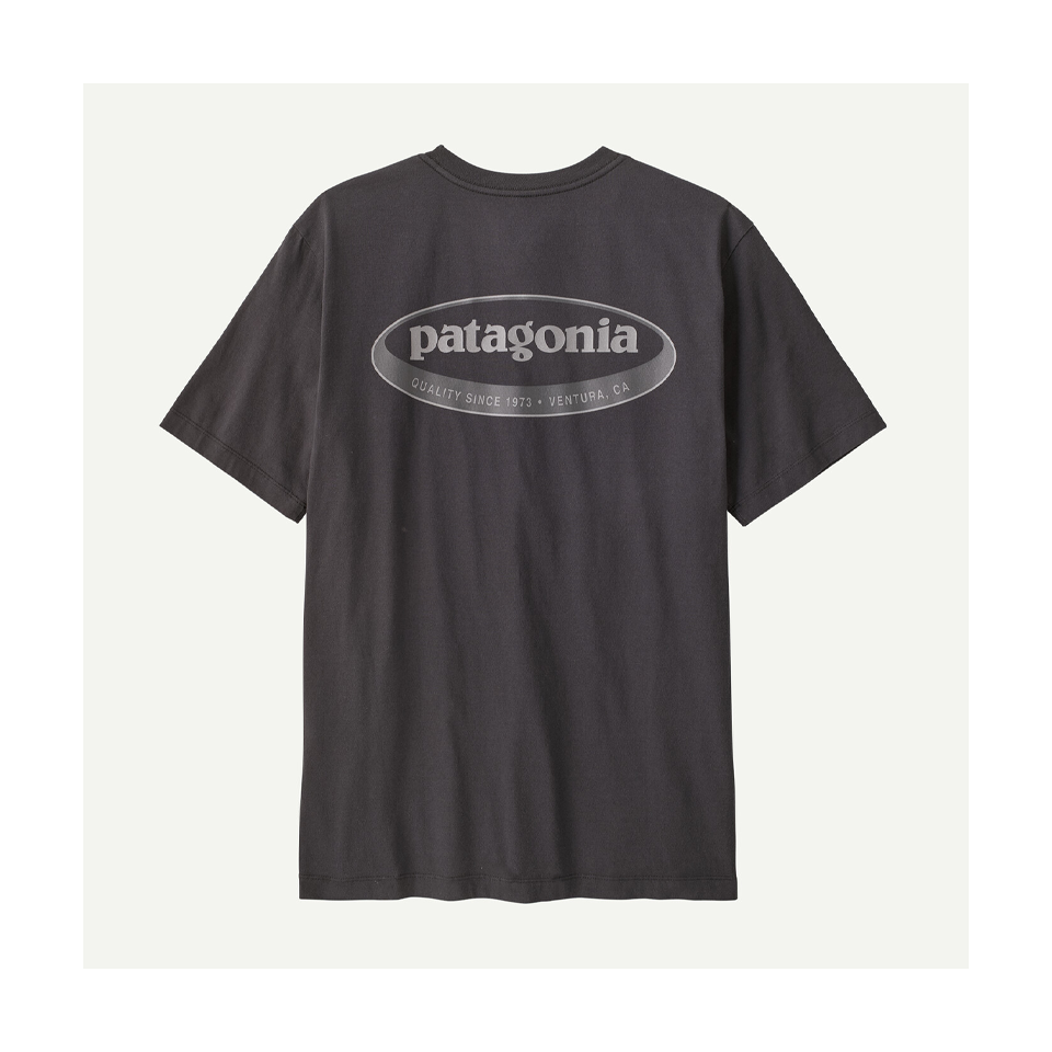 Patagonia Men's '95 Oval Logo T-Shirt Ink Black