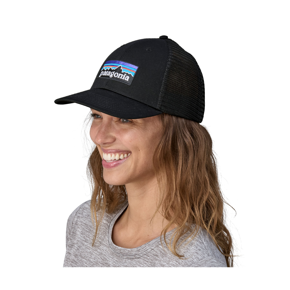Patagonia P-6 Logo LoPro Trucker Hat Black