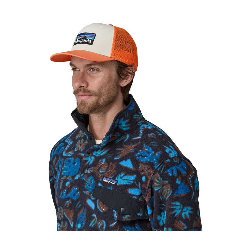 Patagonia P-6 Logo Trucker Hat White/Redtail Rust