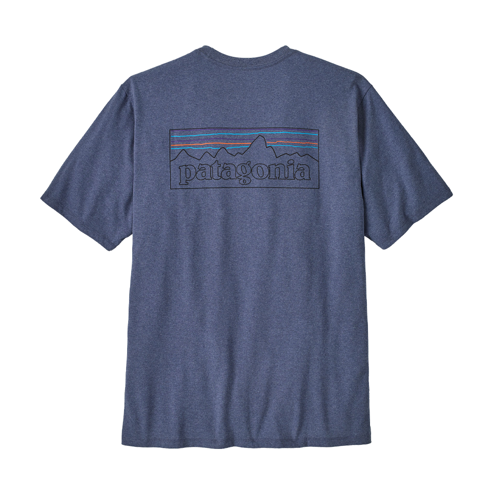 Patagonia Men's P-6 Logo Responsibili-Tee Current Blue
