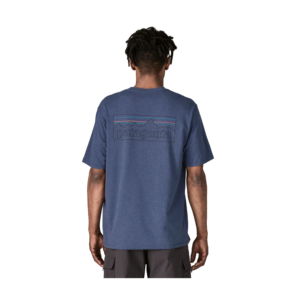 Patagonia Men's P-6 Logo Responsibili-Tee Current Blue