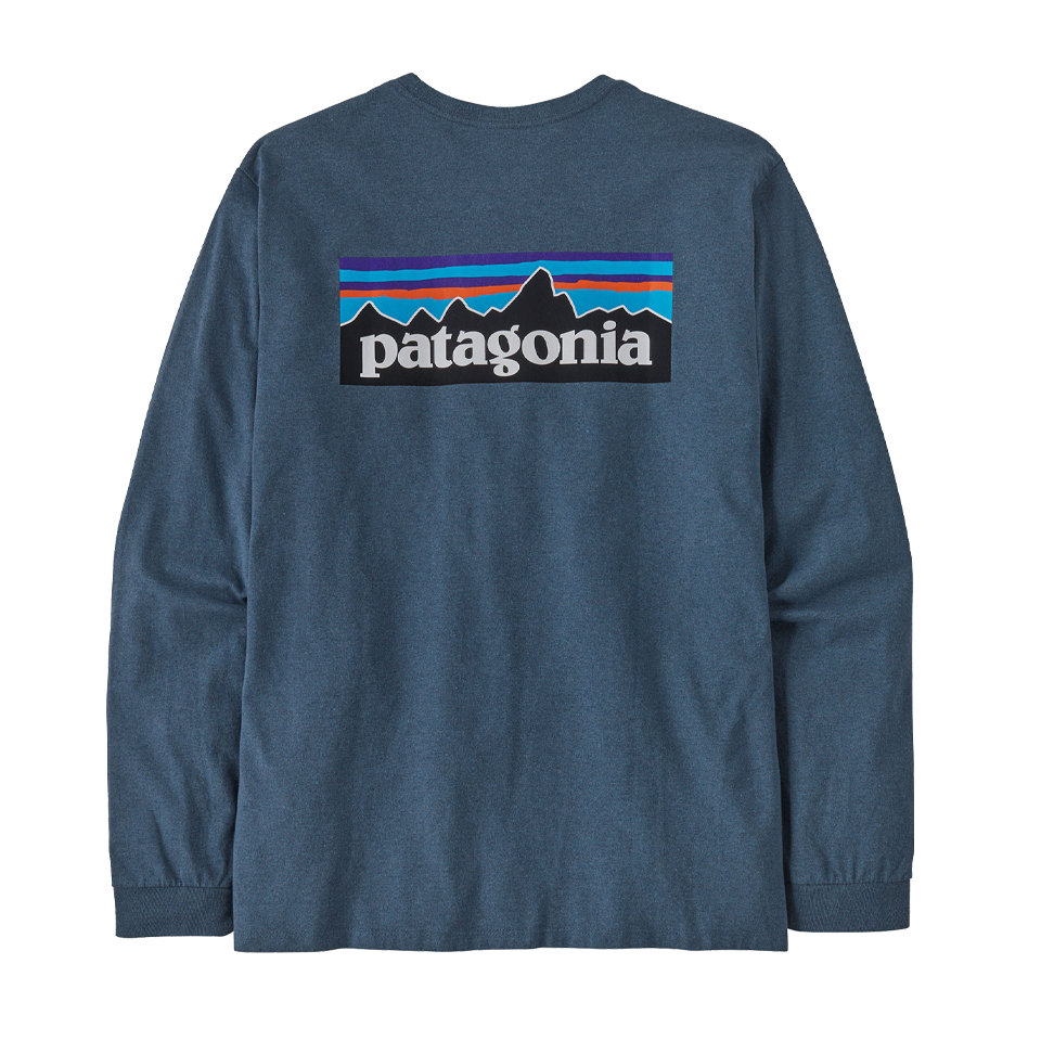 Patagona Men's Long-Sleeved P-6 Logo Responsibili-Tee Utility Blue