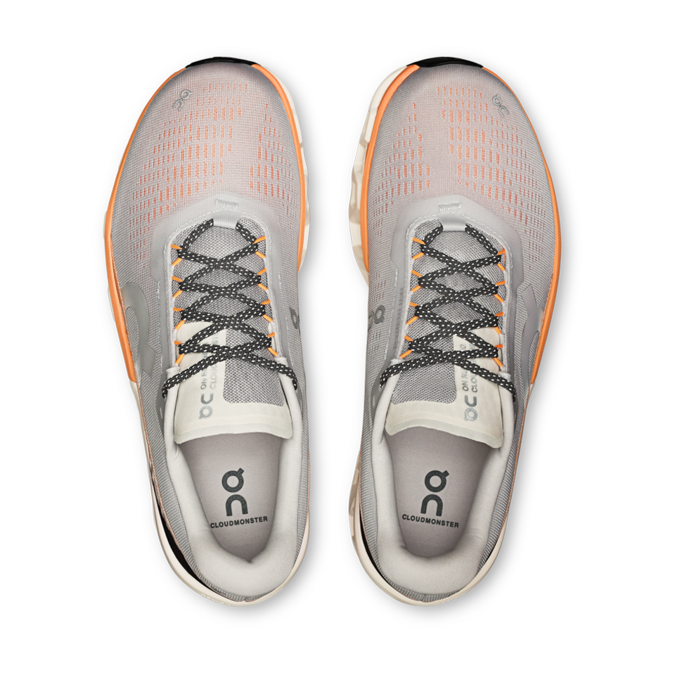 On Men's Cloudmonster 2 Glacier/Tangerine
