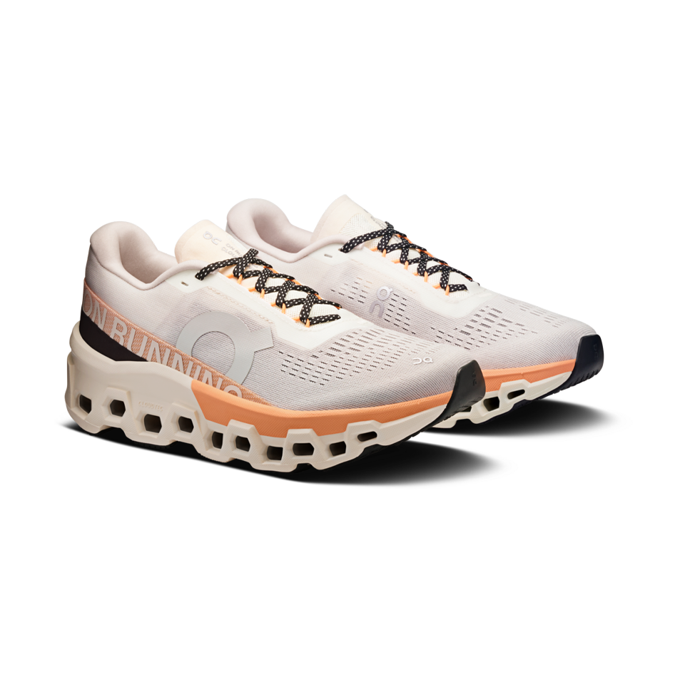 On Women's Cloudmonster 2 Ivory/Tangerine