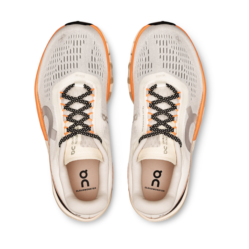 On Women's Cloudmonster 2 Ivory/Tangerine