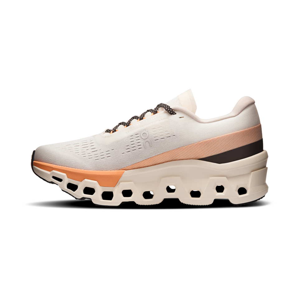 On Women's Cloudmonster 2 Ivory/Tangerine