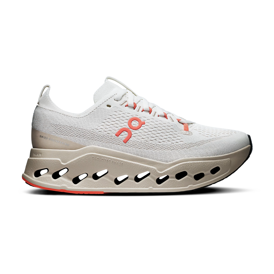 On Women's Cloudsurfer Max Ivory/Salmon