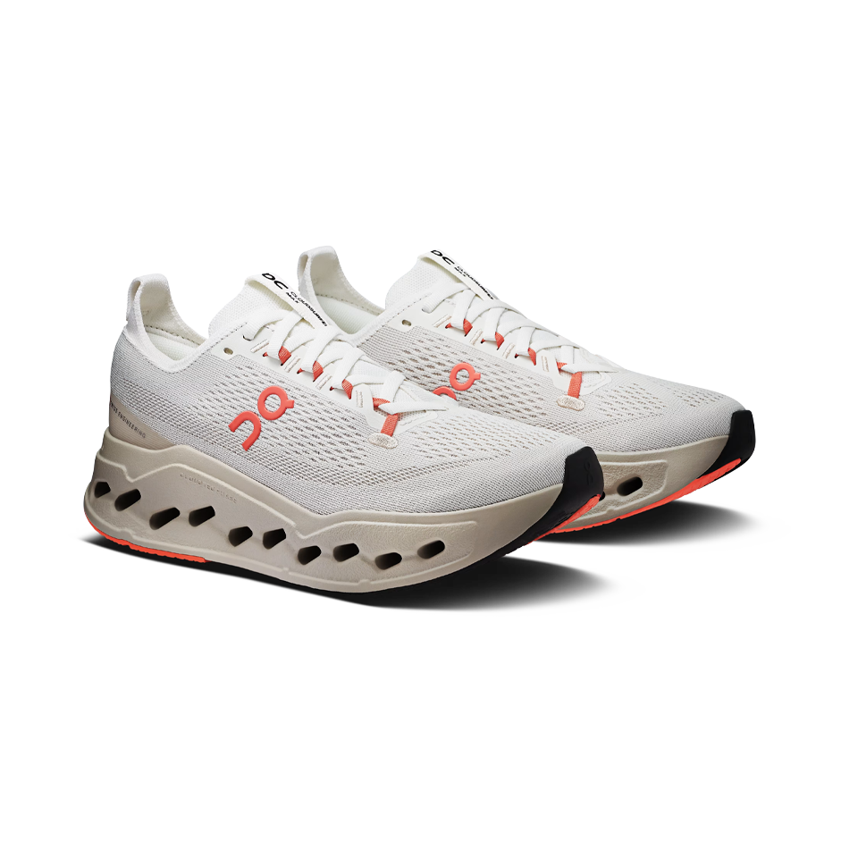 On Women's Cloudsurfer Max Ivory/Salmon