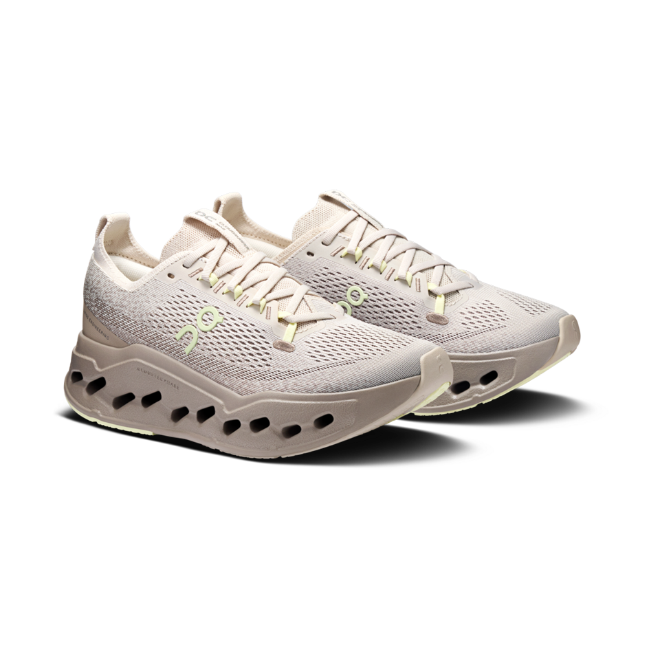 On Women's Cloudsurfer Max Pelican/Lime Light