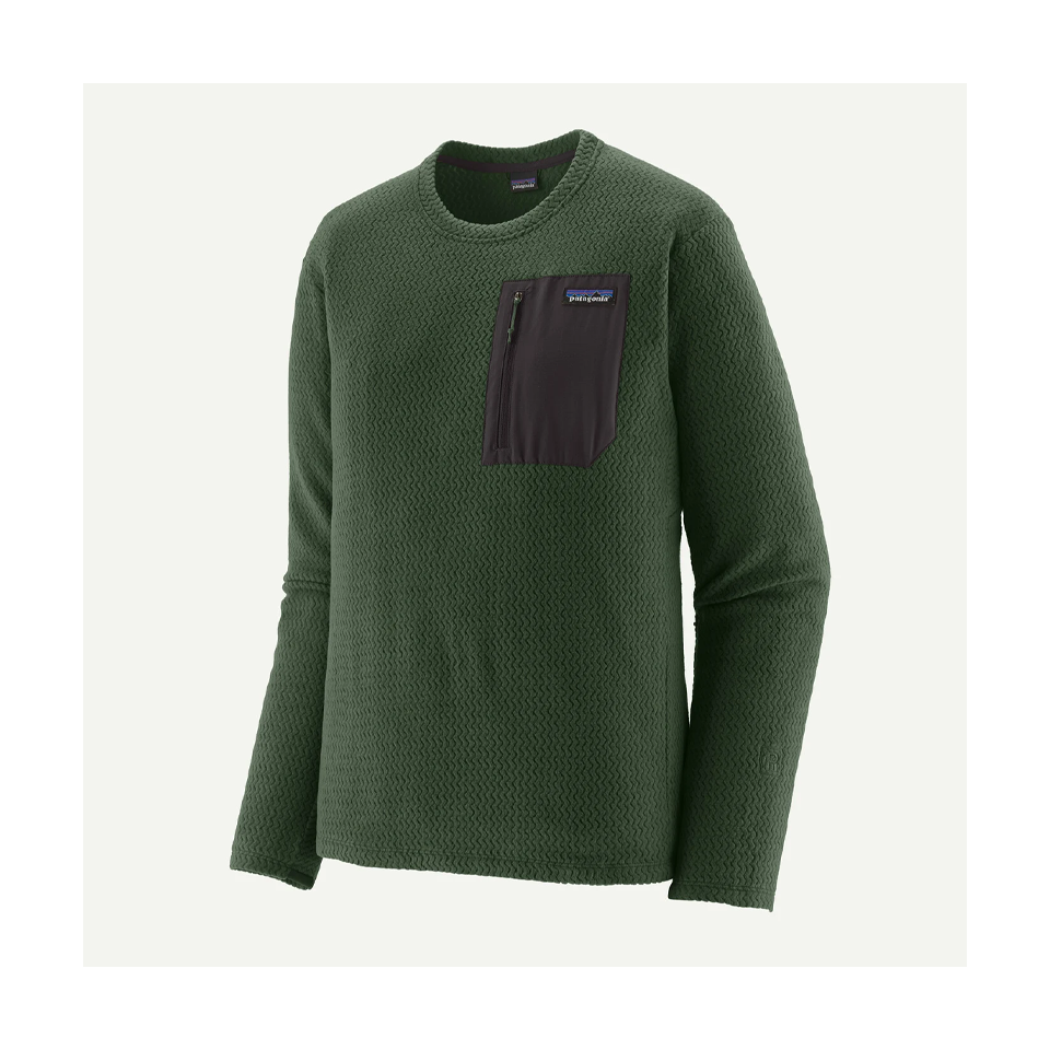 Patagonia Men's R1 Air Fleece Crewneck Treeline Green