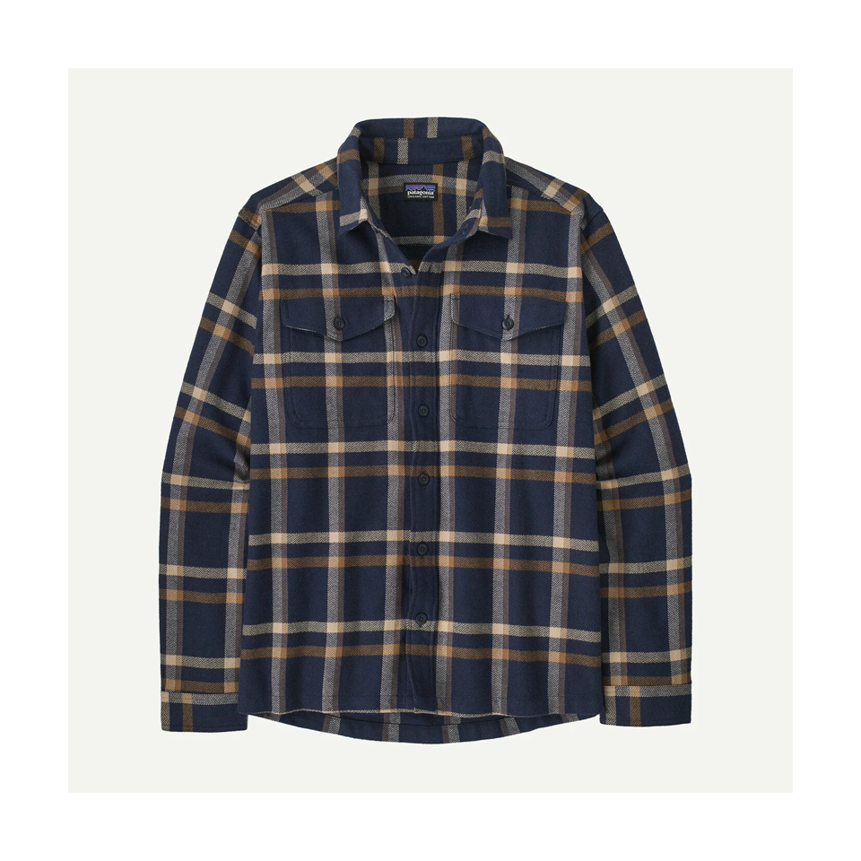 Patagonia Men's Fjord Flannel Shirt Crossing: New Navy