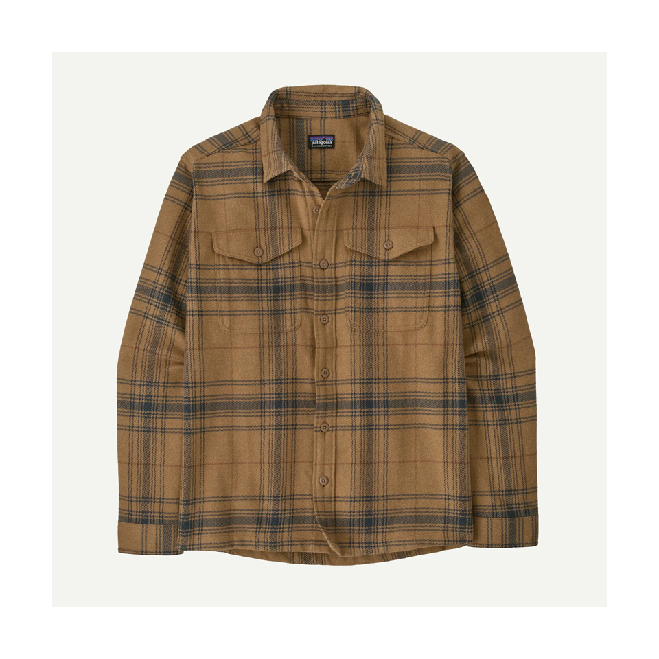 Patagonia Men's Fjord Flannel Shirt Dissolve: Slab Khaki