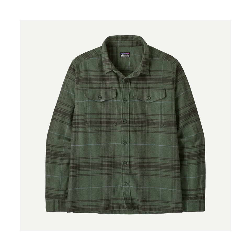 Patagonia Men's Fjord Flannel Shirt Dissolve: Treeline Green