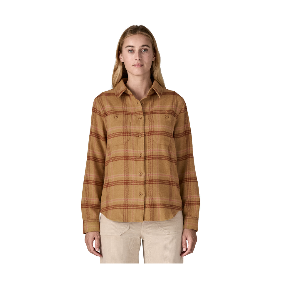 Patagonia Women's Fjord Flannel Shirt Old Spruce: Nest Brown