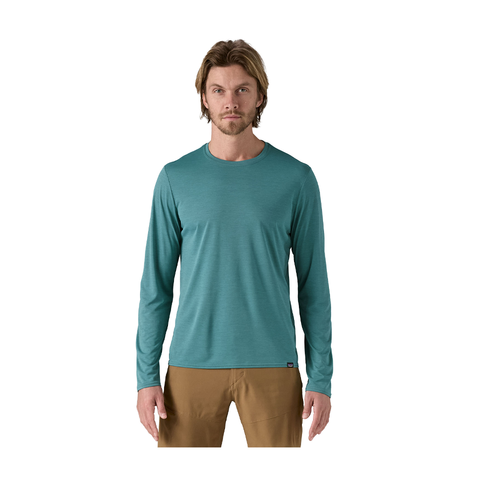 Patagonia Men's Long-Sleeved Capilene Cool Daily Shirt Wetland Blue - Light Wetland Blue X-Dye