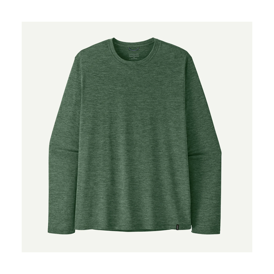 Patagonia Men's Long-Sleeved Capilene Cool Daily Shirt Canopy Green - Light Canopy Green X-Dye