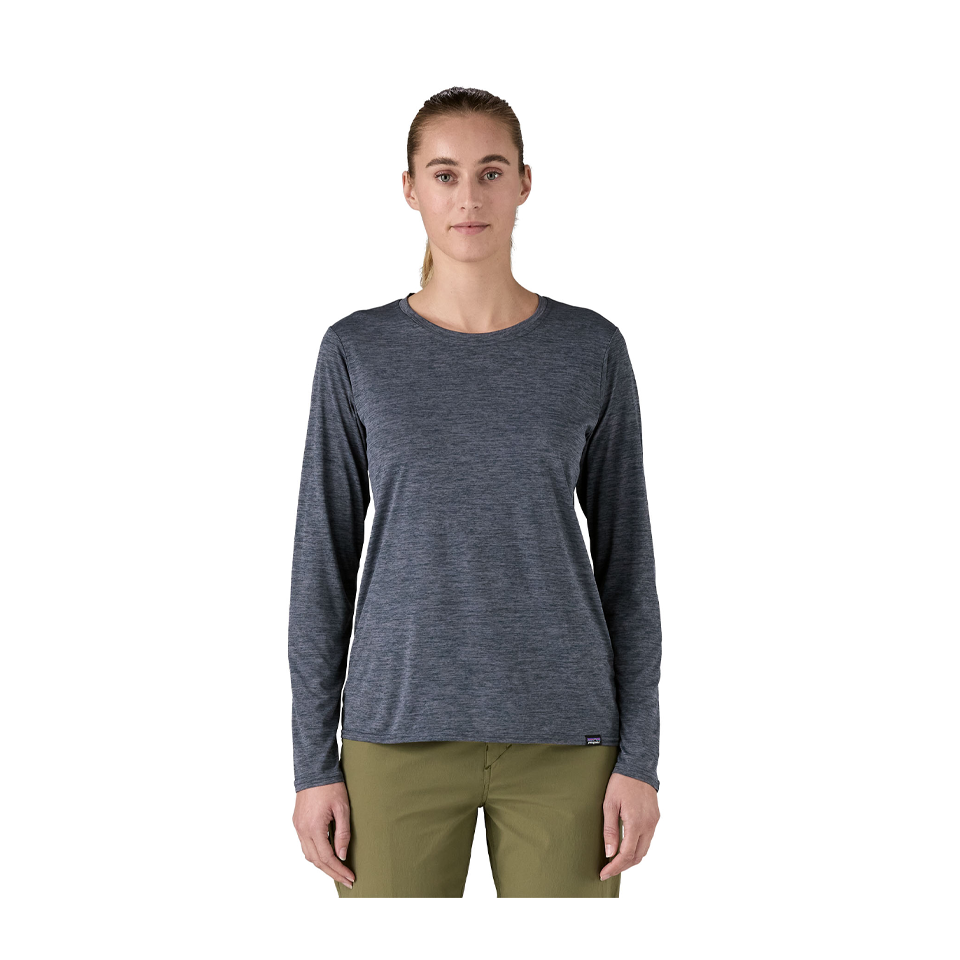 Patagonia Women's Long-Sleeved Capilene Cool Daily Shirt Smolder Blue - Light Smolder Blue X-Dye