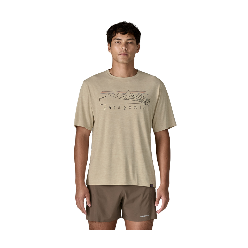 Patagonia Men's Capilene Cool Daily Graphic Shirt Stratapeaks: Pumice X-Dye