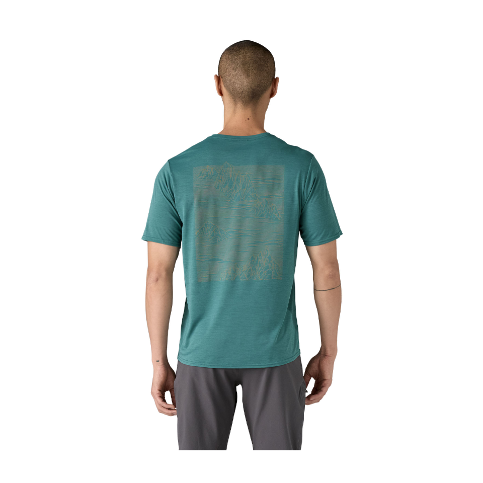 Patagonia Men's Capilene Cool Daily Graphic Shirt Strataspire: Wetland Blue X-Dye