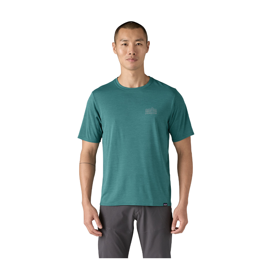 Patagonia Men's Capilene Cool Daily Graphic Shirt Strataspire: Wetland Blue X-Dye