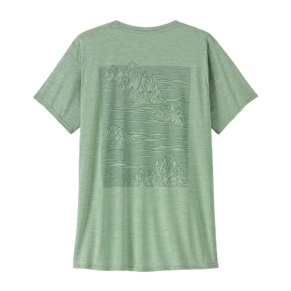 Patagonia Women's Capilene Cool Daily Graphic Shirt Strataspire: Ellwood Green X-Dye