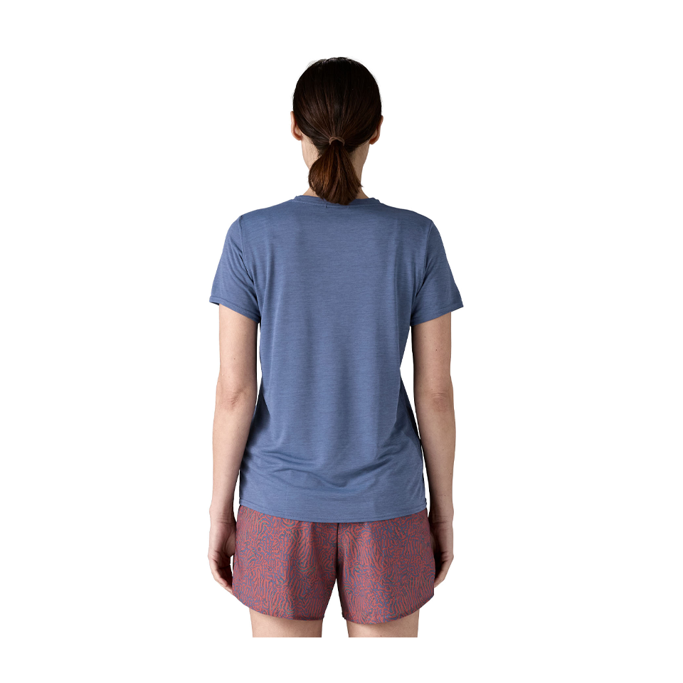 Patagonia Women's Capilene Cool Daily Graphic Shirt Stratapeaks: Current Blue X-Dye