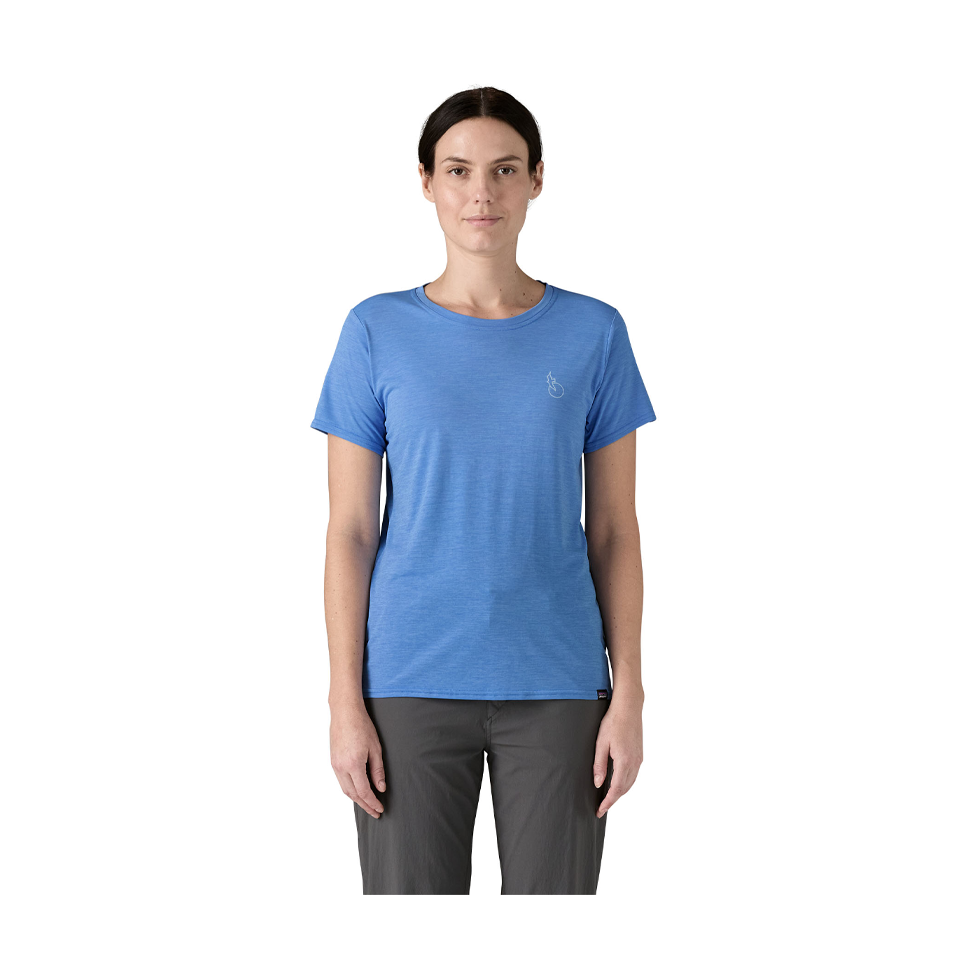 Patagonia Women's Capilene Cool Daily Graphic Shirt - Waters Abundant Blue X-Dye