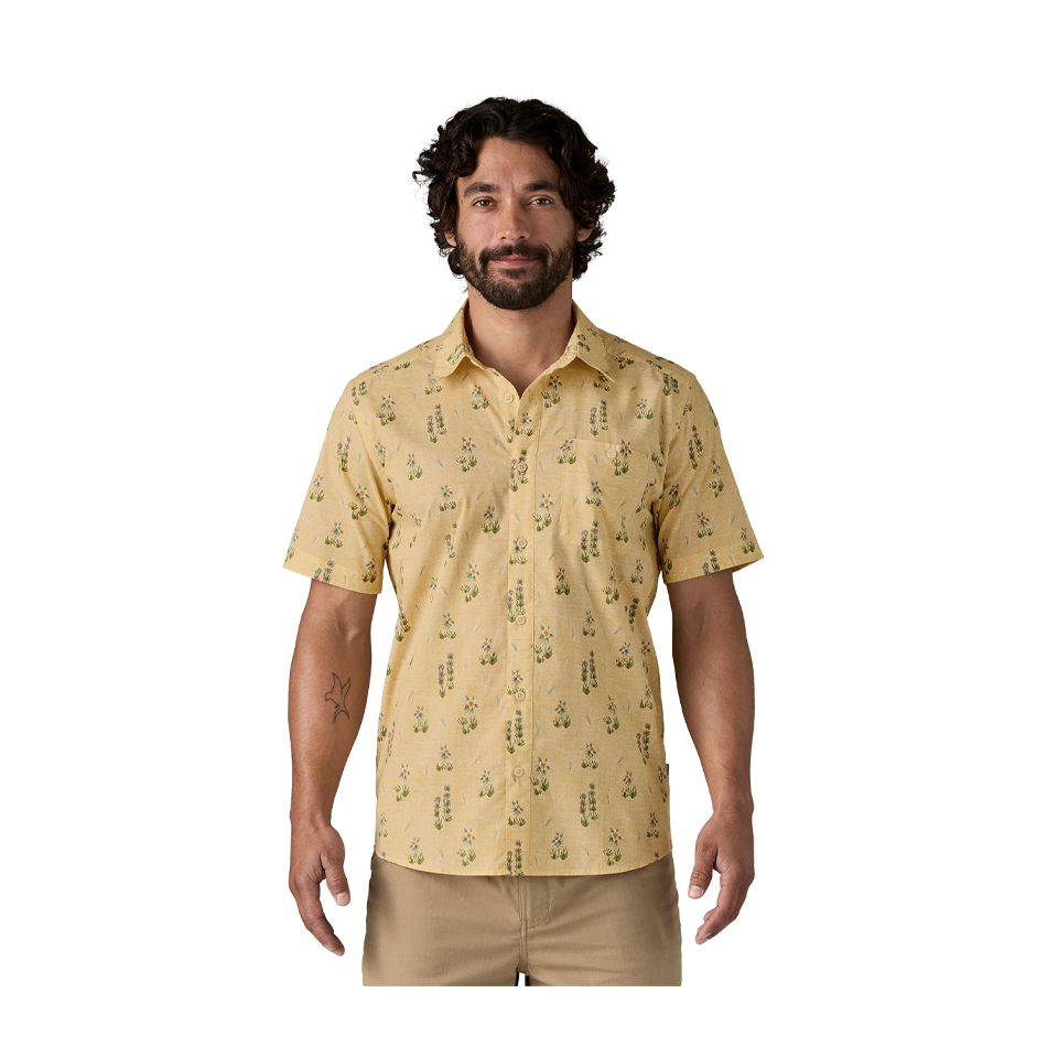 Patagonia Men's Go-To Shirt Lupine Trail: Beeswax Tan