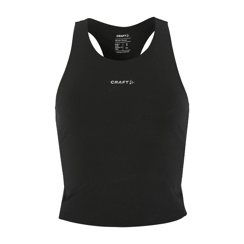 Craft Women's Hypervent Cropped Pocket Singlet Black