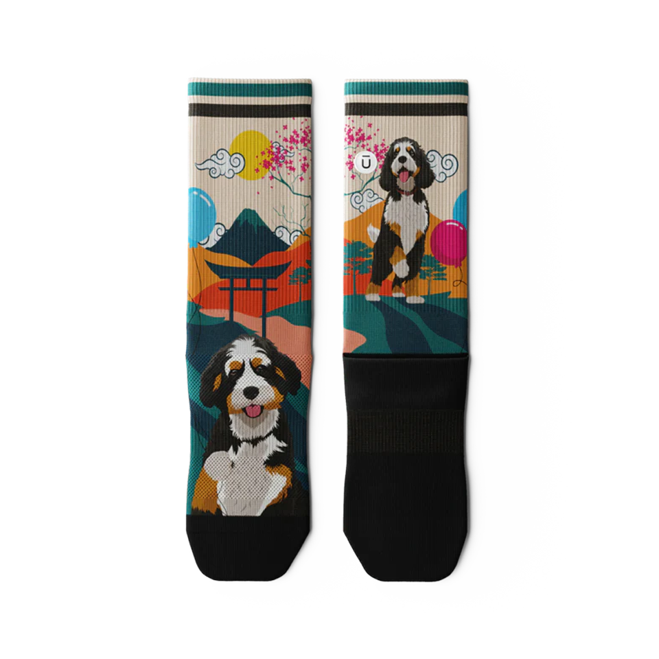 Outway Bernedoodle Crew Socks