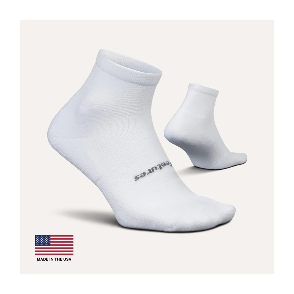 Feetures HIGH PERFORMANCE Ultra Light Quarter White