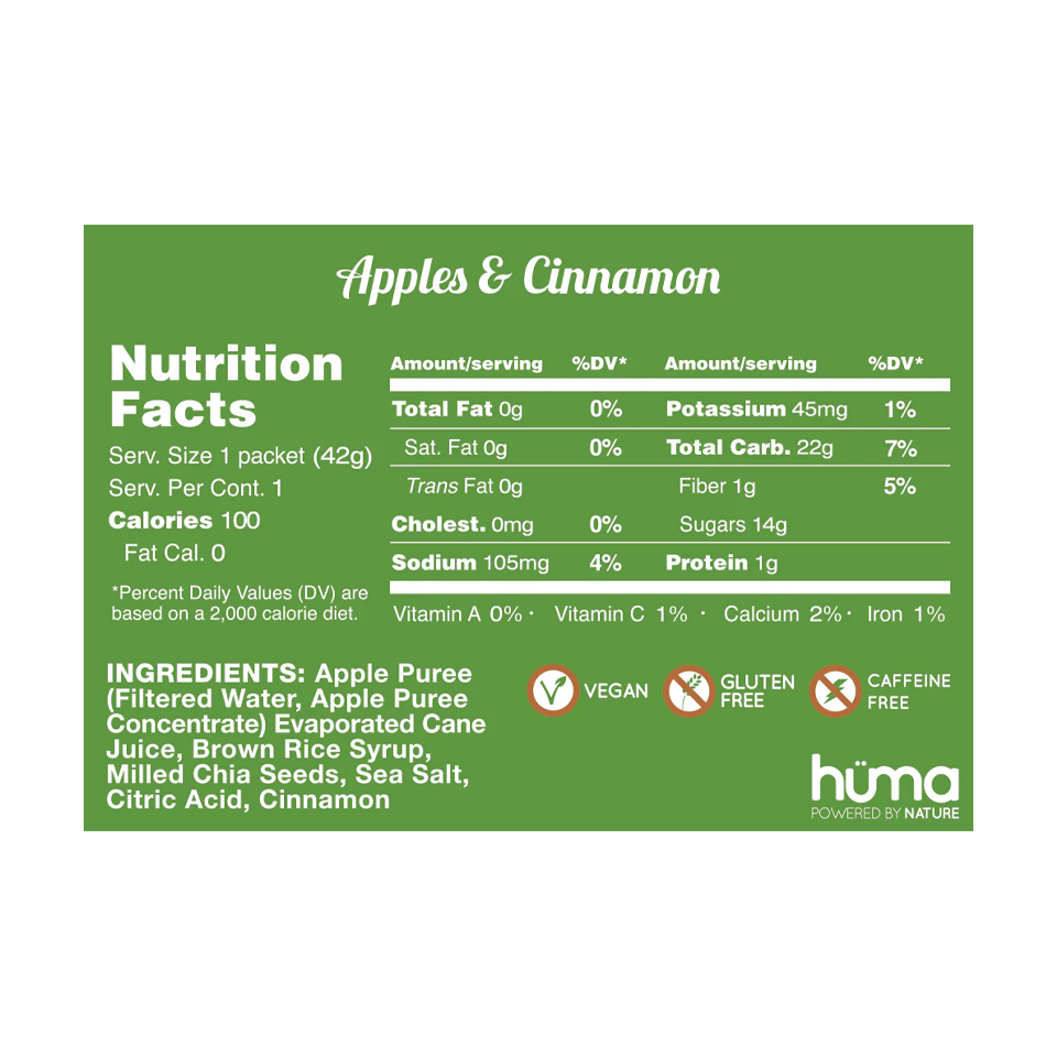 Huma Energy Gel Apples And Cinnamon