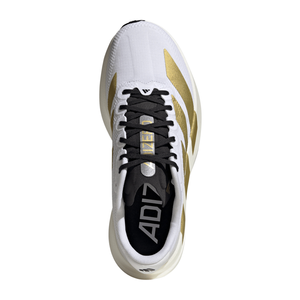 adidas Women's adizero Evo SL Ftwr White/Matte Gold/Core Black