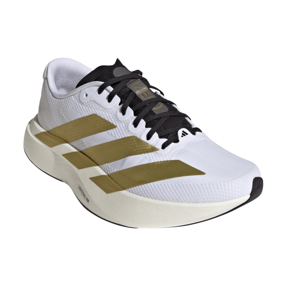 adidas Women's adizero Evo SL Ftwr White/Matte Gold/Core Black