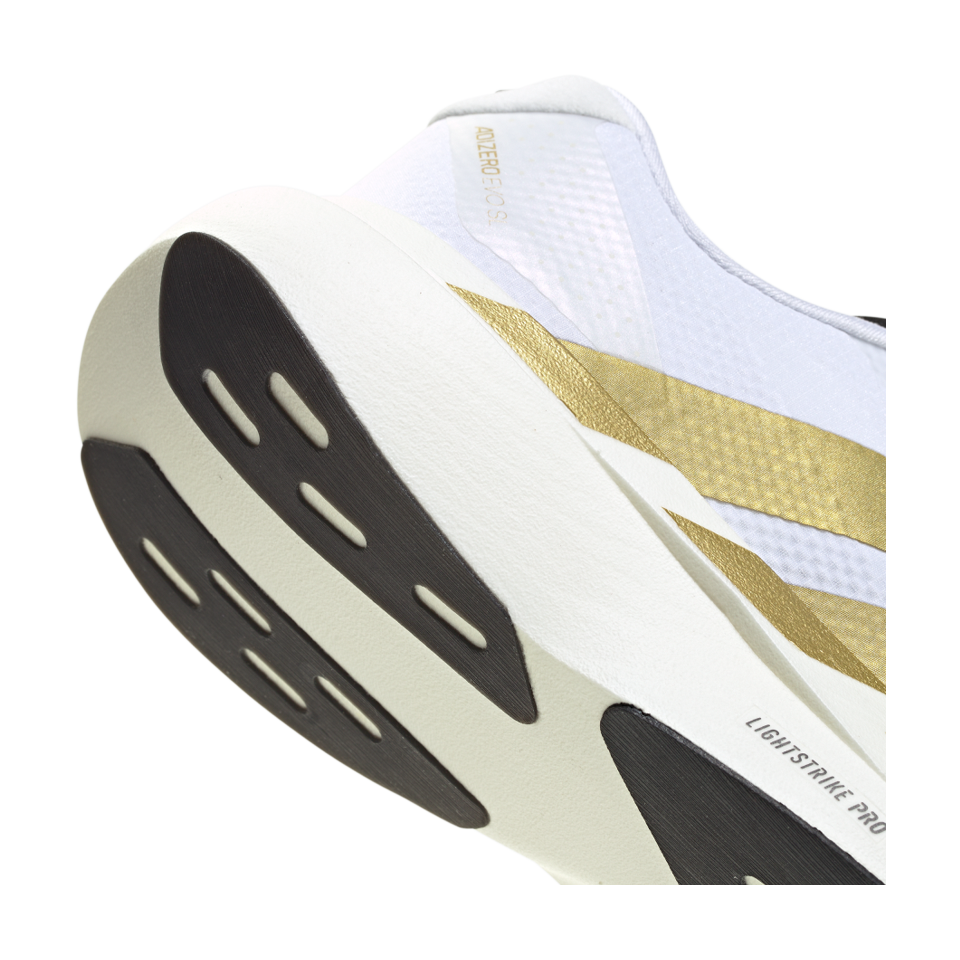 adidas Women's adizero Evo SL Ftwr White/Matte Gold/Core Black