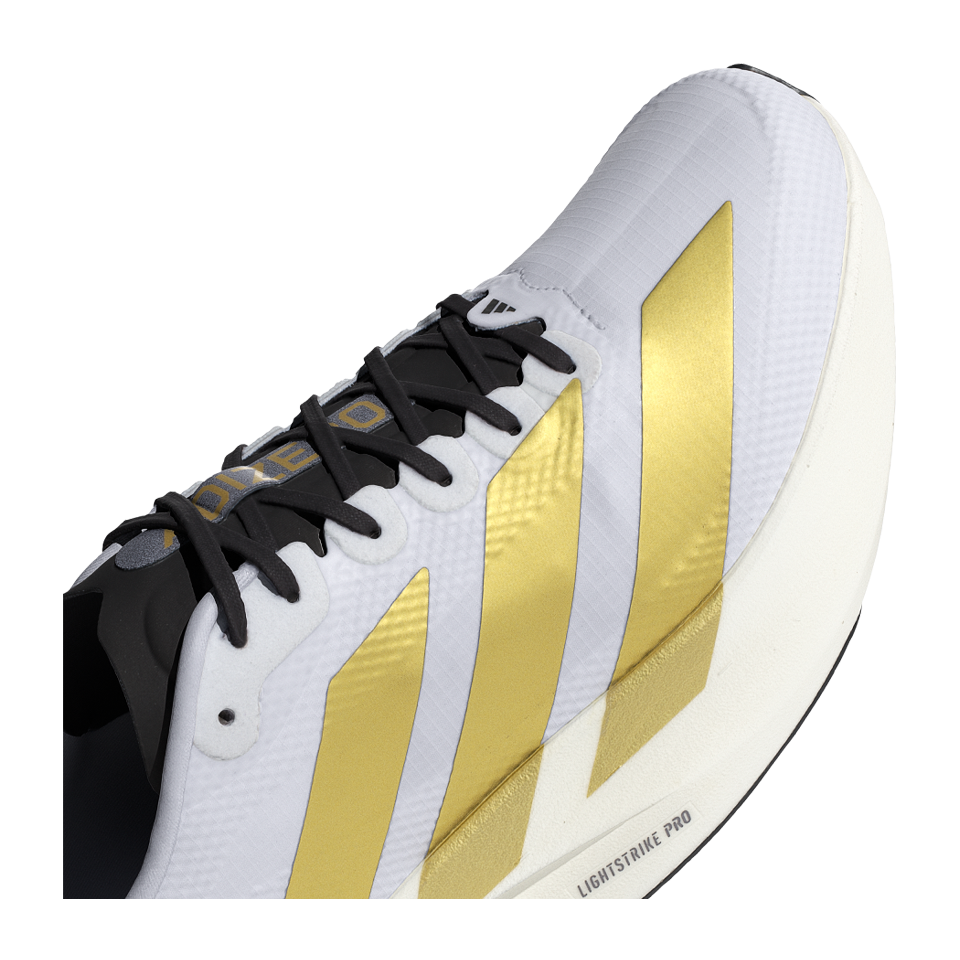 adidas Men's Adizero EVO SL Woven Ftwr White/Matte Gold/Core Black