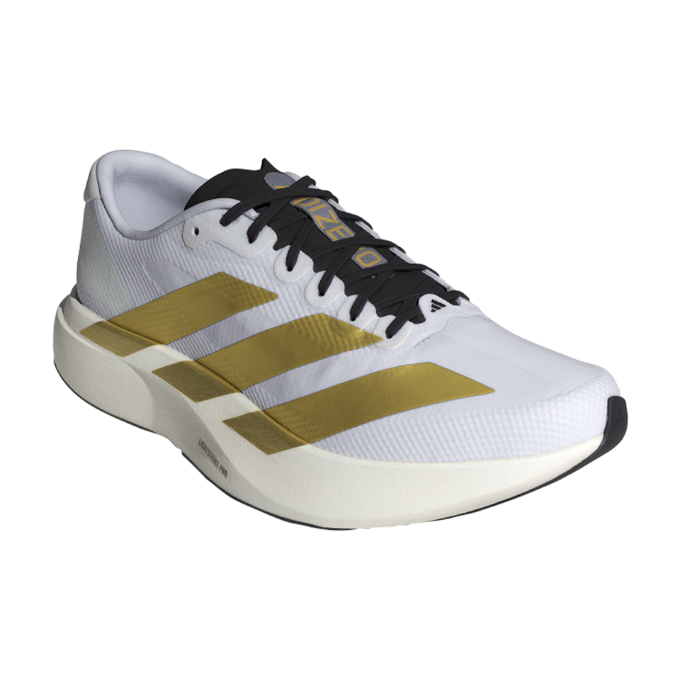 adidas Men's Adizero EVO SL Woven Ftwr White/Matte Gold/Core Black