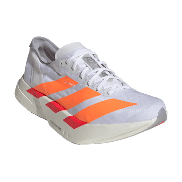 adidas Men's Adizero Adios Pro 4 Cloud White/Lucid Orange/Lucid