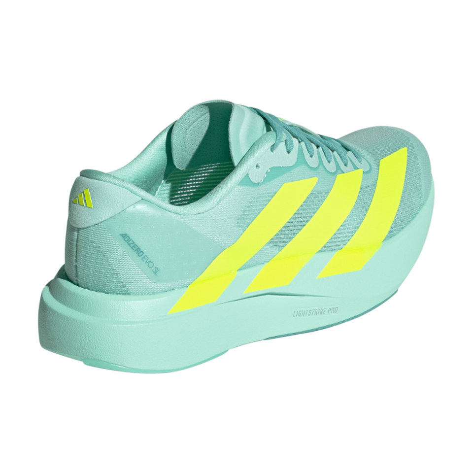 adidas Women's Adizero Evo SL Semi Flash Aqua/Lucid Lemon/Mint Ton