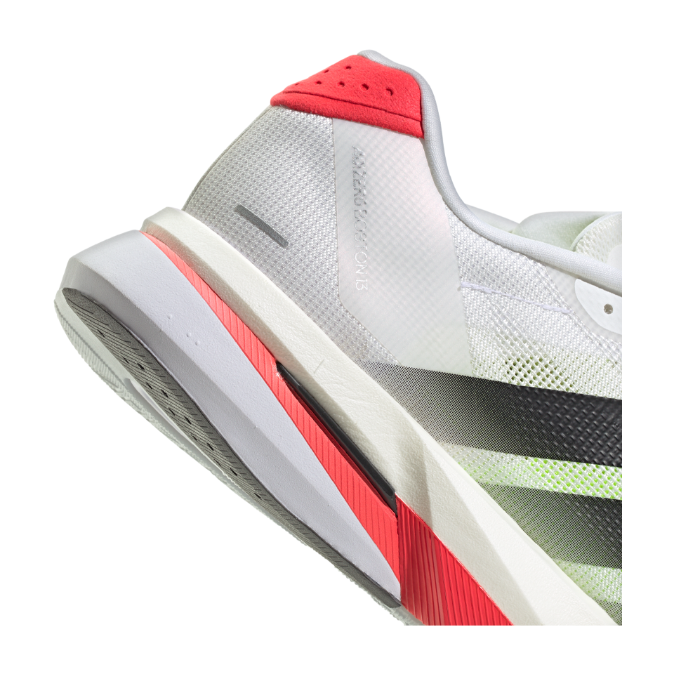 adidas Men's Adizero Boston 13 Cloud White/Core Black/Lucid Red