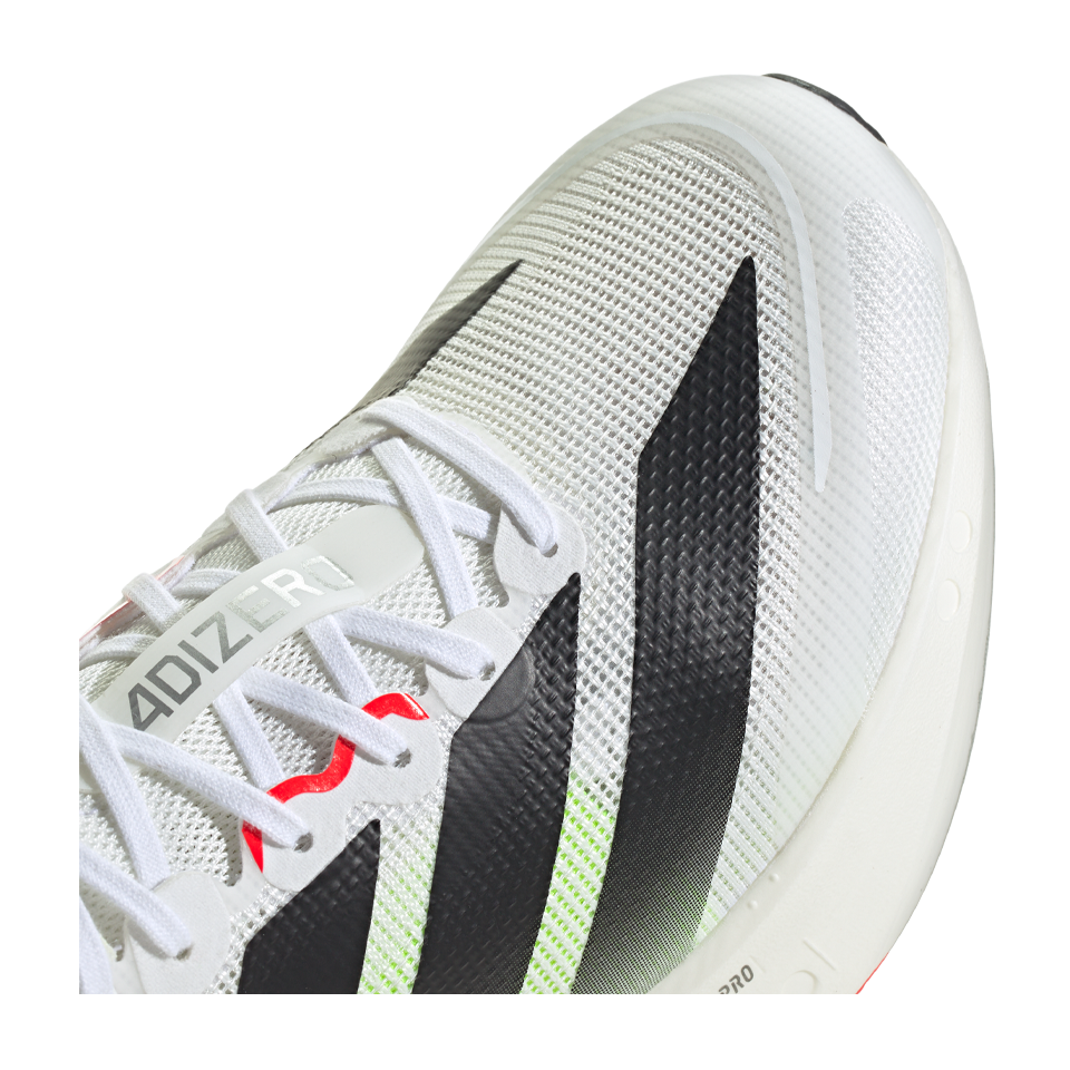 adidas Men's Adizero Boston 13 Cloud White/Core Black/Lucid Red