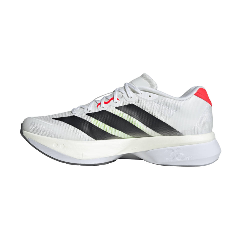 adidas Men's Adizero Boston 13 Cloud White/Core Black/Lucid Red