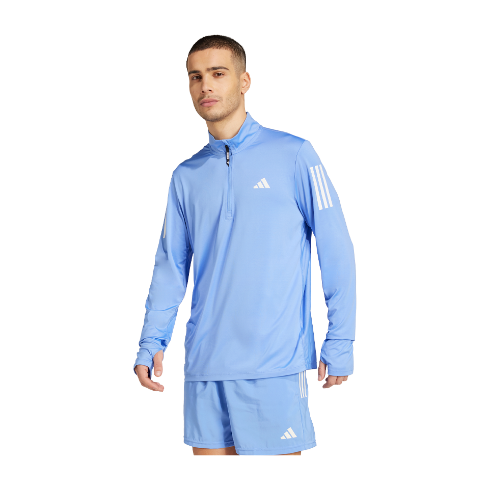 adidas Men's Own The Run Half-Zip Blue Fusion