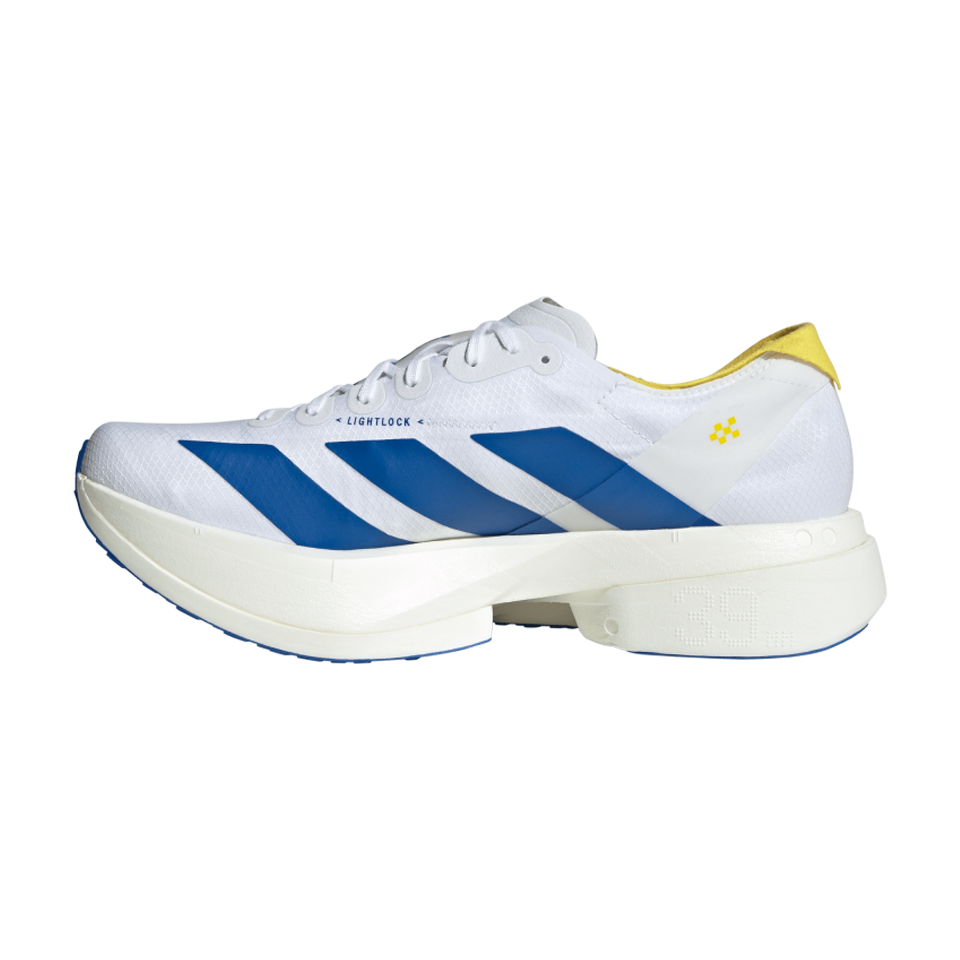 adidas Men's Adizero Adios Pro 4 Ftwr White/Blue/Yellow