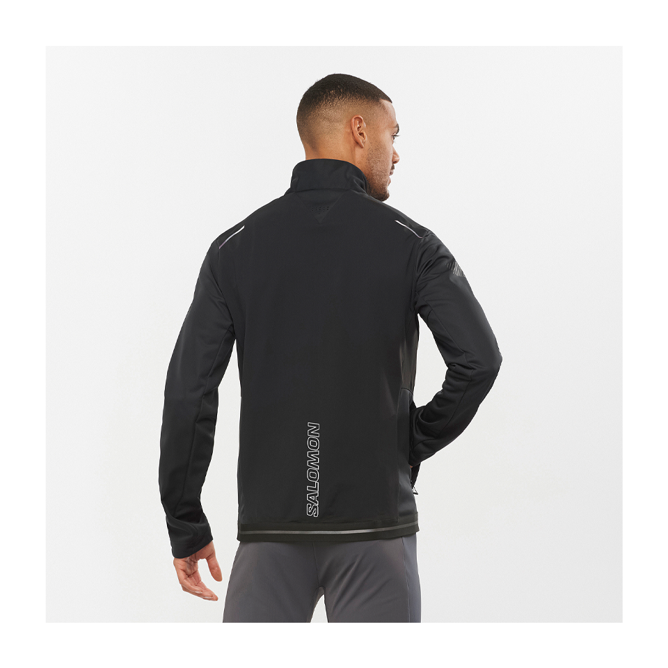 Salomon Men's GORE-TEX INFINIUM WINDSTOPPER Wind Jacket Deep Black